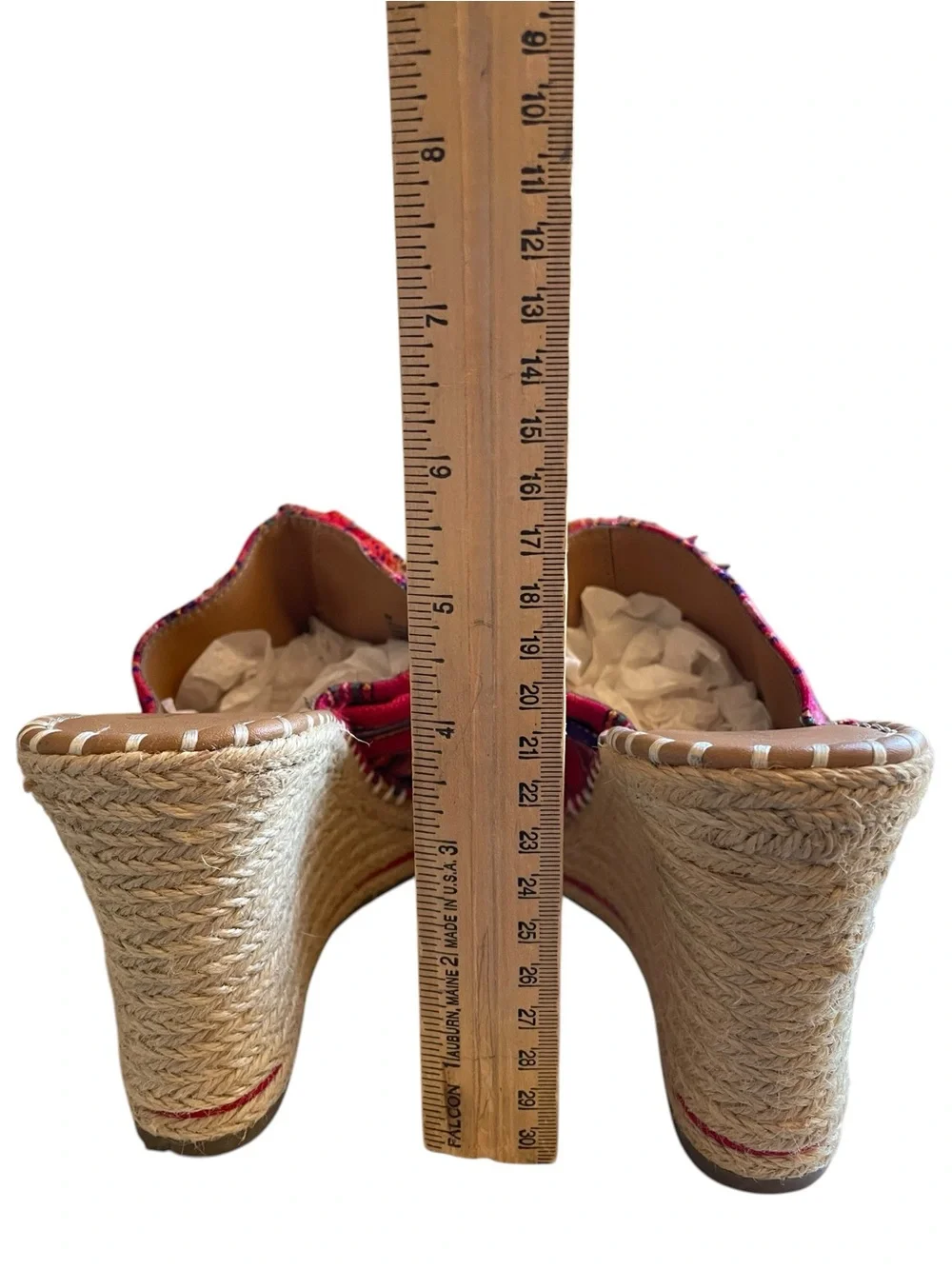 Altar'd State Hesper Wedge Red Striped Knotted Espadrille Wedge Sandals